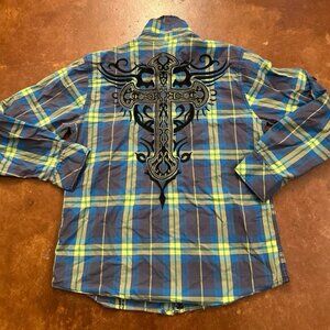 Y2K Roar Button Down Shirt Size Large